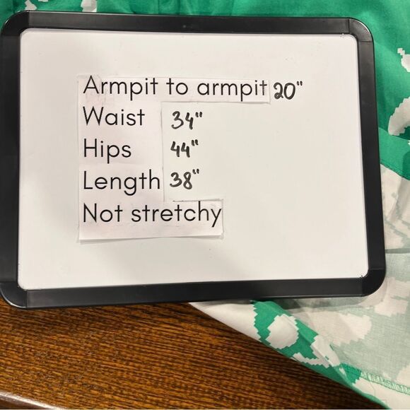 Studio I Floral Green and White Sleeveless v-neck formal Dress size 14 - Picture 9 of 14